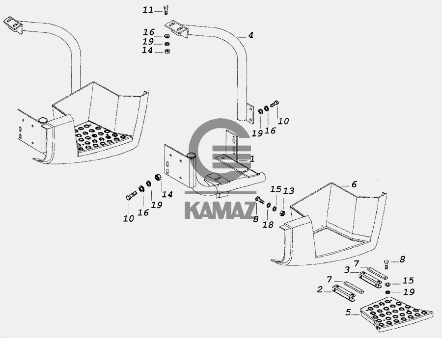 Подножка камаз 6520 правая